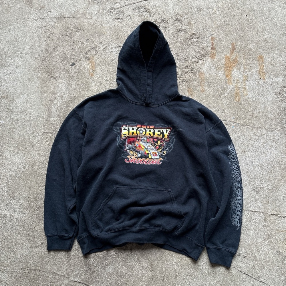 Gildan Black Hoodie with Graphic Print